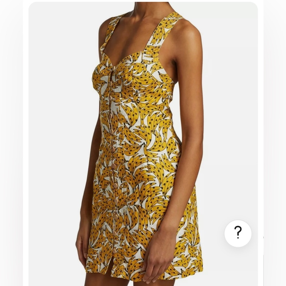 FARM RIO SPOTTED BANANAS MINI DRESS